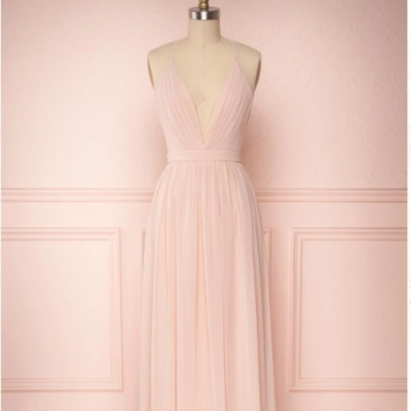 Blush Chiffon Gown - Picture 1 of 5